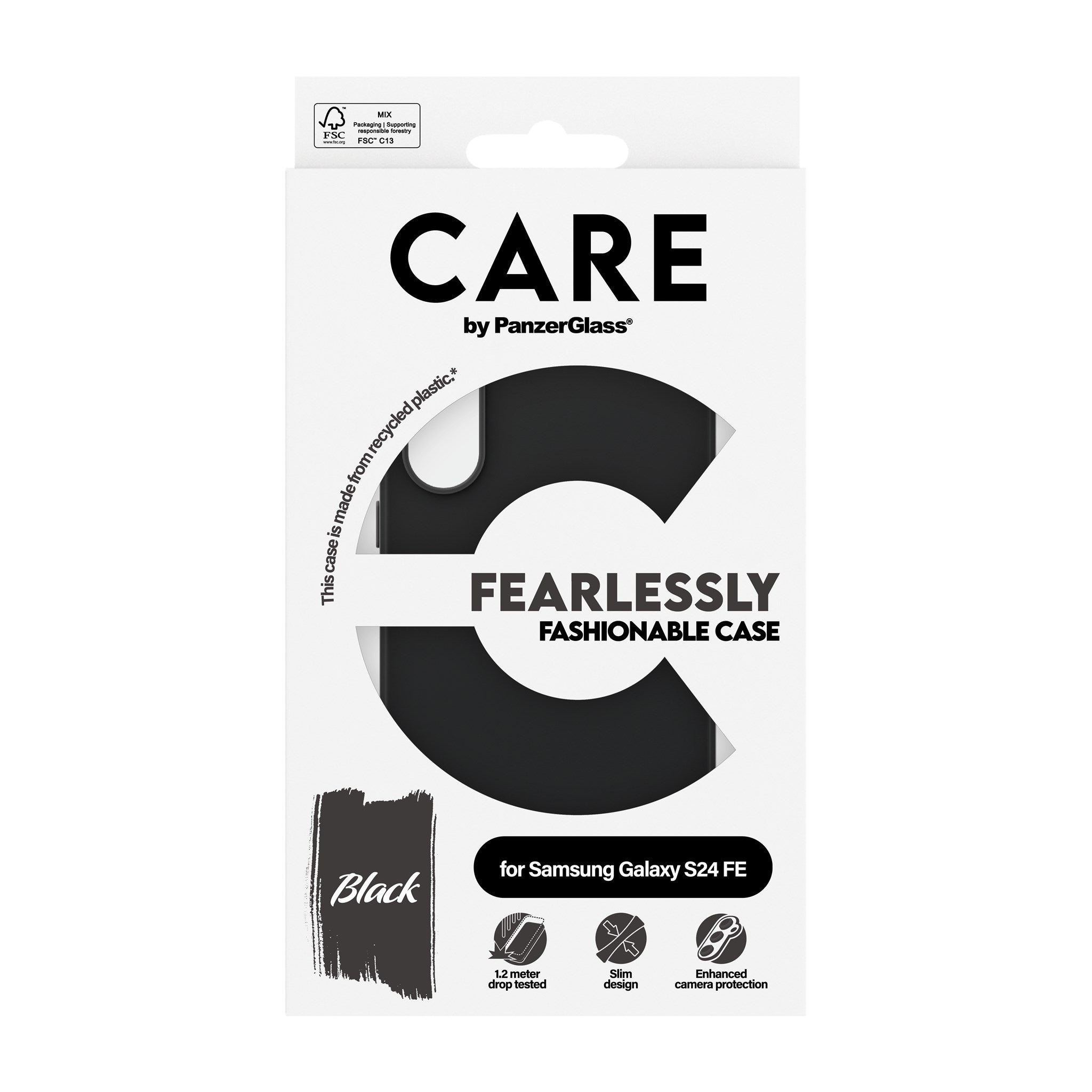 CARE by PanzerGlass® Fashionable Case Black Samsung Galaxy S24 FE 5G